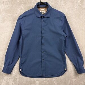 JOSEPH ABBOUD Men Modern‎ Fit Blue Long Sleeve Button Up Shirt Size M